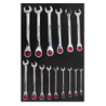 Juego 15 Llaves Comb Matraca Métrico Industrial Ch313 Urrea-h