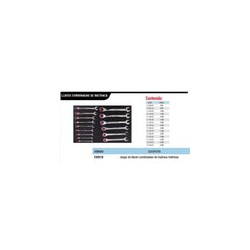 Juego 15 Llaves Comb Matraca Métrico Industrial Ch313 Urrea-h