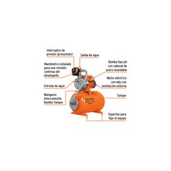 Bomba Hidroneumática 1/2 Hp 24l 10077 Truper
